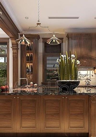  Những mẫu tủ bếp gỗ tự nhiên cao cấp